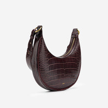 Load image into Gallery viewer, Carly Saddle Bag - Brown Croc
